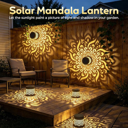 ✨🤩2026 New Decorative Solar Fence Light – Mandala-Themed LED Fence Light