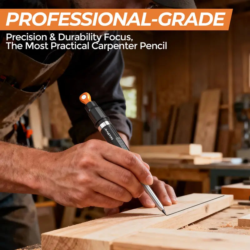 🛠️ Carpenter Pencil Set – 2.8mm Mechanical Marking Pencil with Refills
