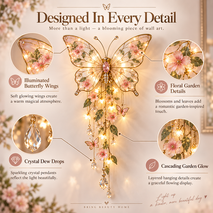 🔥Last Day 49%🦋✨ Enchanted Butterfly Cascade Light – Magical Lighted Wall Decor