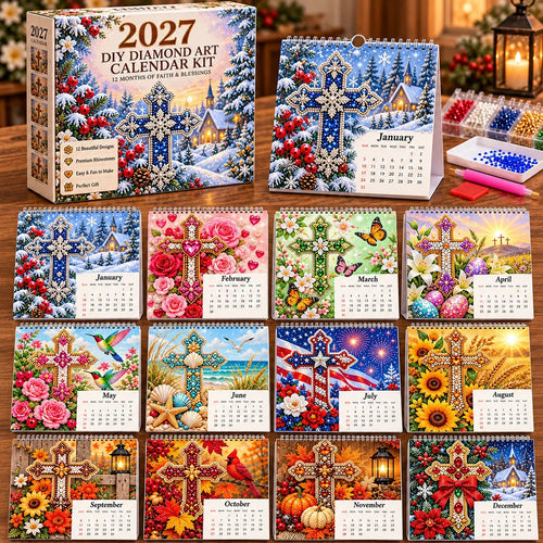 ✝️💎2027 Faith & Blessings DIY Diamond Art Calendar Kit