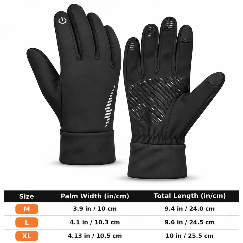 🧤 Unisex Winter Touchscreen Gloves – Fleece-Lined, Anti-Slip Grip for Cycling & Daily Wear