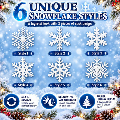 ❄️LED Snowflake Wall Set