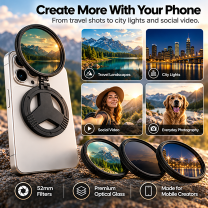 ❤️ MagSafe Camera Filter Kit – Pro Photo & Video Effects