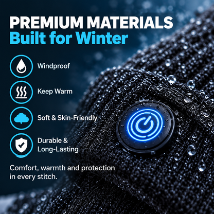 🔥ThermoBeanie™ Rechargeable Heated Beanie – 3 Heat Settings, 5000mAh Battery & USB-C Charging