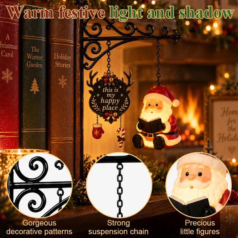 📚 Hanging‑Style Xmas Shelf Lamp, For Cozy Reading Nook Holiday Styling