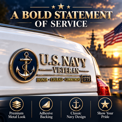 3D Adhesive Badge, No-Drill Military-Inspired Car & Truck Decoration
