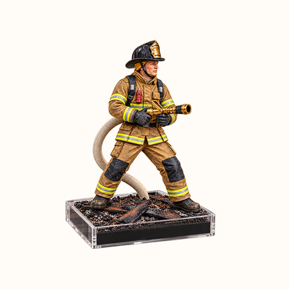 🚒 Firefighter Mist Humidifier – LED Rescue Scene Desk Decor & Gift for Firefighter Fans