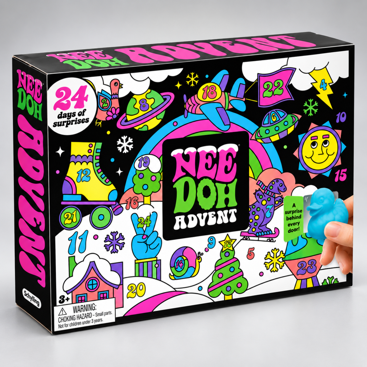 NeeDoh Advent Calendar surprise behind every door