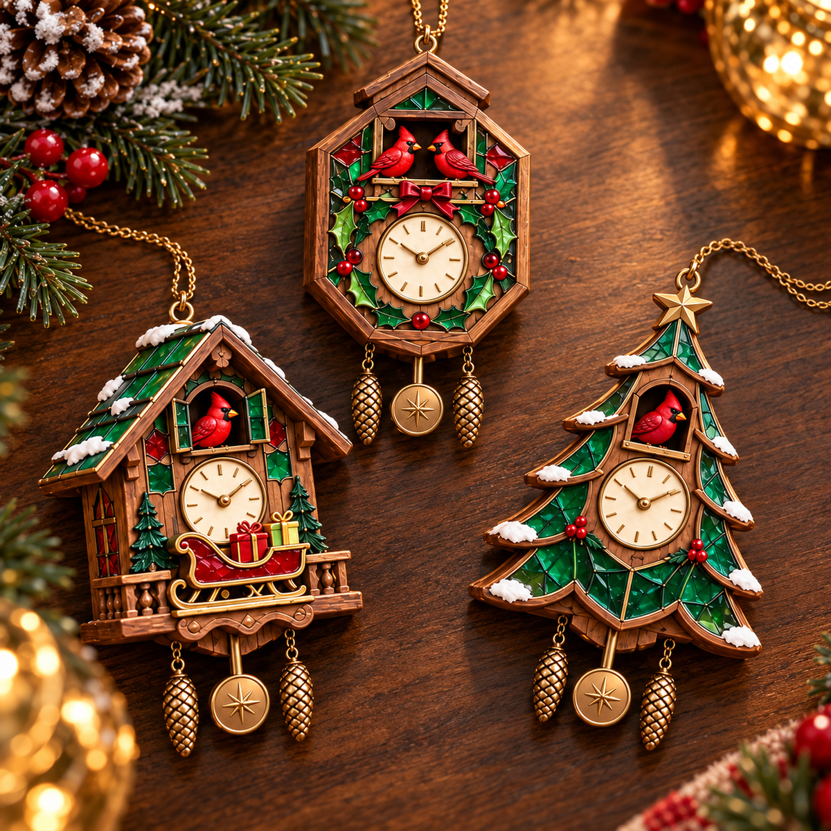 🎄 Limited-Time Christmas Sale | 2026 Red Cardinal Cuckoo Clock Ornaments – Set of 6 Vintage-Inspired Designs for a Nostalgic Holiday Tree & Thoughtful Gifting ❤️