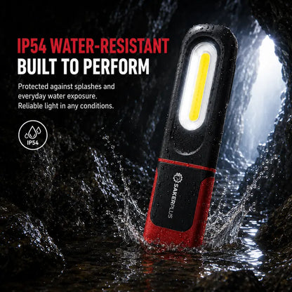 💡 Rechargeable COB Work Light | Magnetic Base, Hook & Stand