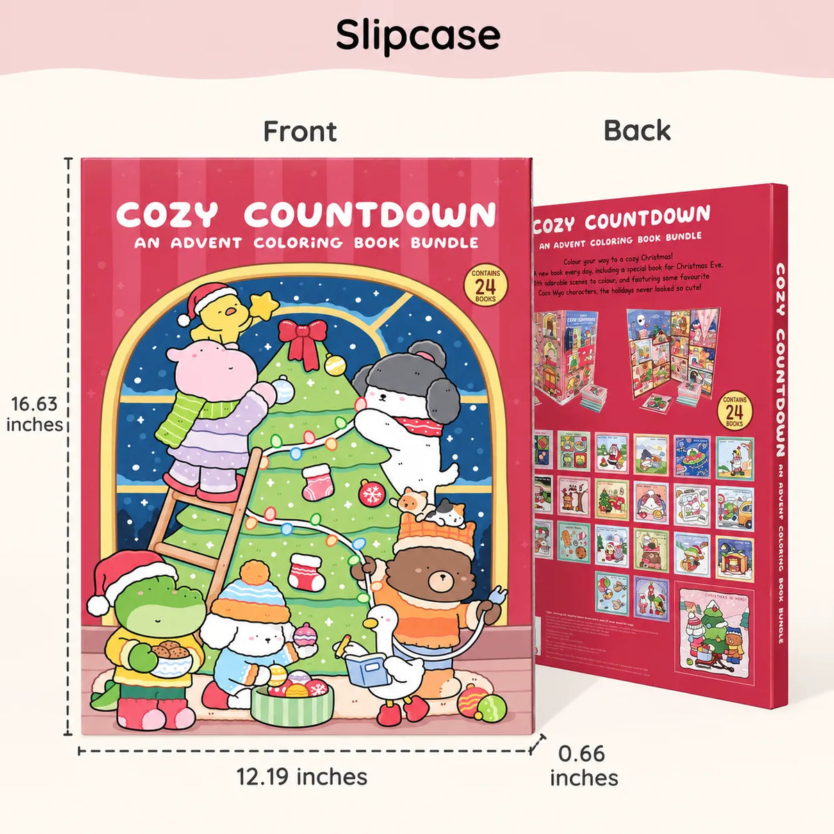 🎁🎨 24-Day Christmas Countdown Mystery Box mini Coloring Book Set
