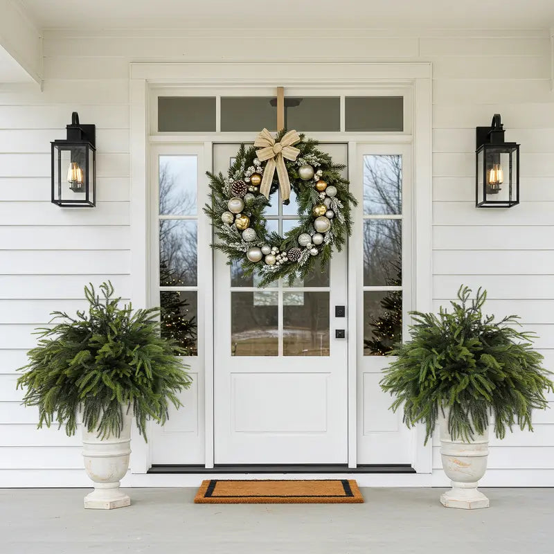 🌲 24-Inch Real Touch Norfolk Pine Stems – Flexible Artificial Evergreen Greenery