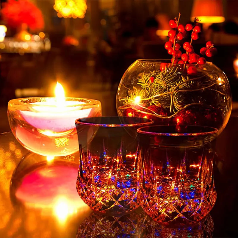 ✨Liquid Activated LED Light Up cups Crystal Drink Set🥂