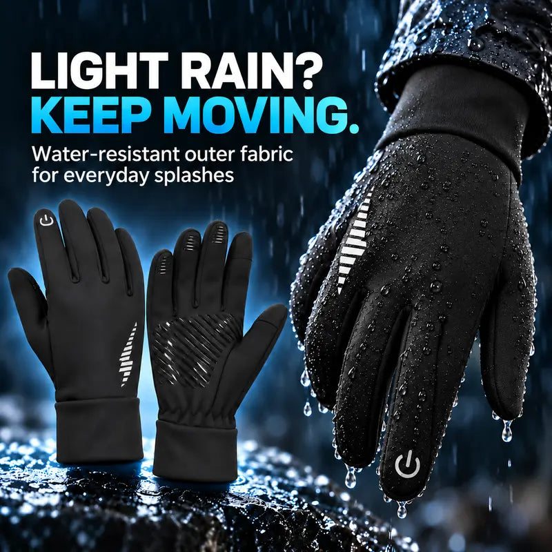 🧤 Unisex Winter Touchscreen Gloves – Fleece-Lined, Anti-Slip Grip for Cycling & Daily Wear