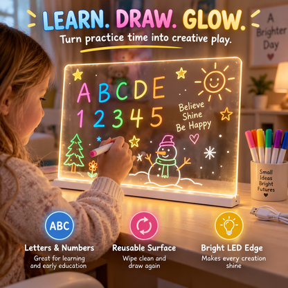 ✨ LED Note Board 🎨Includes 7 colour pens