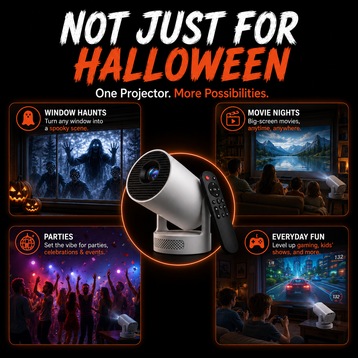 👻New Halloween window projector