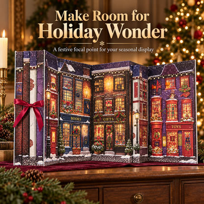 🎄 Christmas Book-Style Advent Calendar – Fold-Out Winter Village, Daily Holiday Surprises & Festive Shelf Décor 🎁✨