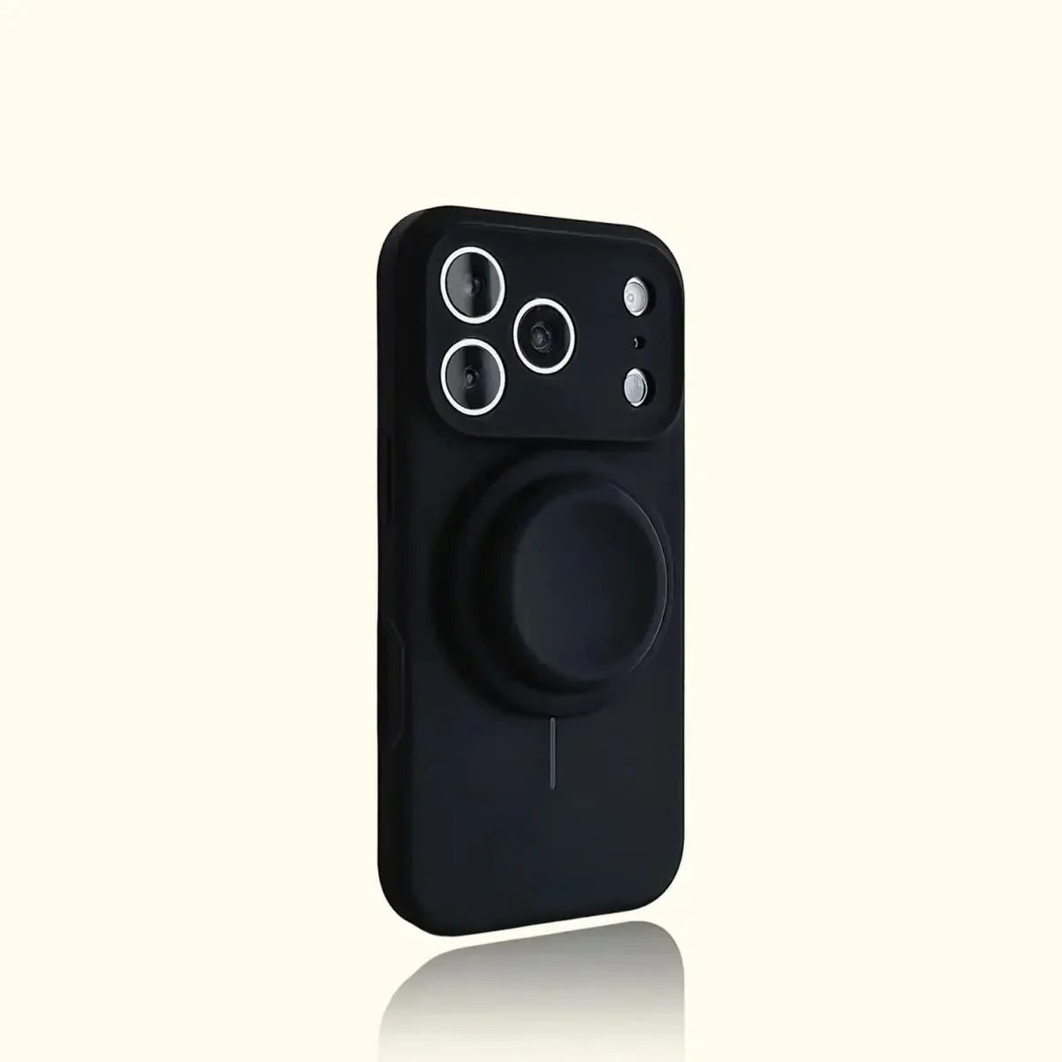 Magnetic Stand Liquid Silicone Full Coverage Phone Case with AI Capture Button for iPhone 18 Pro Max