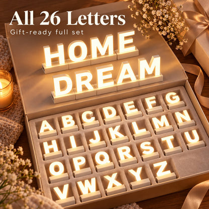 Reconfigurable Magnetic LED Letter Light | For desk & event decor✨🎁