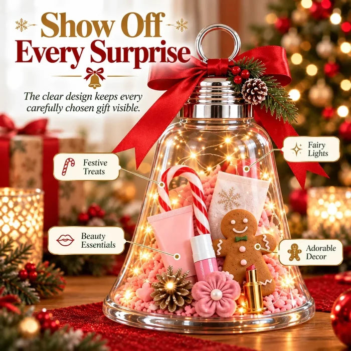 🎄 DIY Christmas Bell Gift Box – Clear Fill-Your-Own Container for Personalized Holiday Surprises 🎁