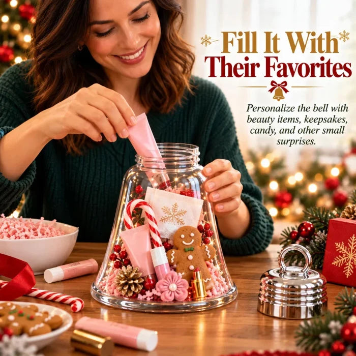 🎄 DIY Christmas Bell Gift Box – Clear Fill-Your-Own Container for Personalized Holiday Surprises 🎁