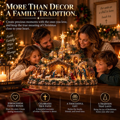 ✨ Remember the Night That Changed Everything! — The Holy Night of Bethlehem Illuminated Nativity Village