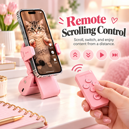 📱Hands-Free Phone Stand with Scroll Remote
