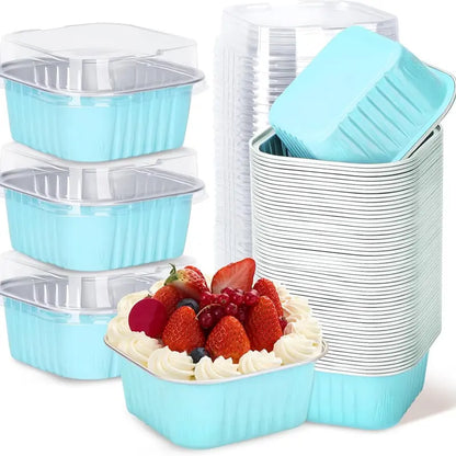 🧁 Mini Cake Pans with Lids – Bake, Pack & Share Easily