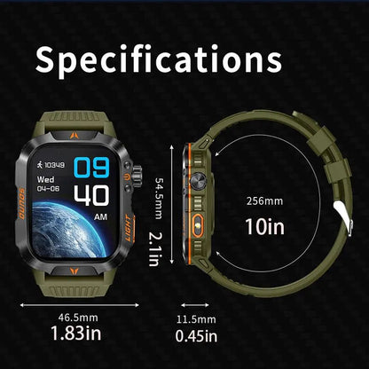 ⌚2.01-Inch Sport Smartwatch with Calls, Activity Modes & Side LED Light🎁