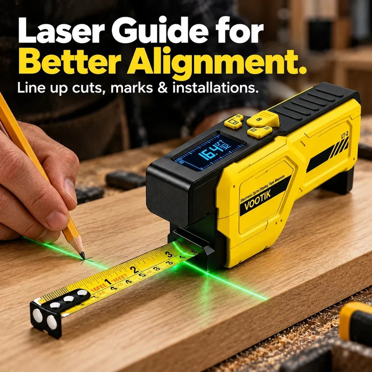 📏 3-in-1 Digital Laser Tape Measure