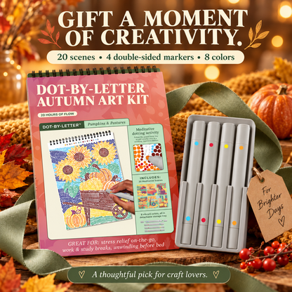 🍂 Autumn Dot-by-Letter Art Kit