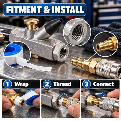 Inline One-Hand Air Blower | For hobby bench & small workshop cleaning