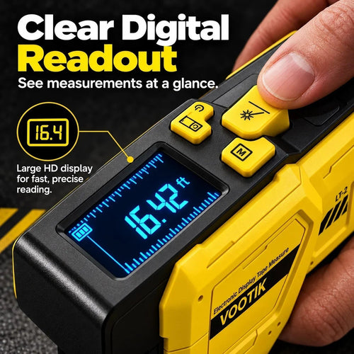 📏 3-in-1 Digital Laser Tape Measure