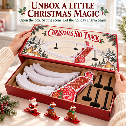 🎄 Gingerbread Christmas Ski Track – A Playful Touch of Holiday Magic✨