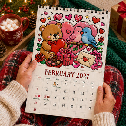 🎨Color The Year 2027: Trace-By-Groove Creative Calendar📅