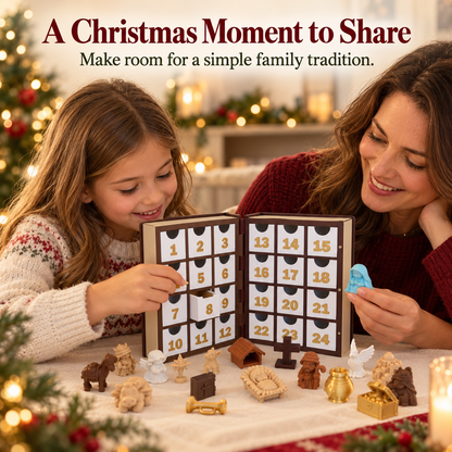 🎁3D Bible Advent Calendar with 24 Nativity Miniatures & Verse Cards