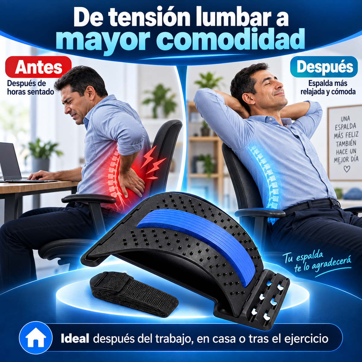 LumbarFlex™ – Estirador Lumbar Ajustable
