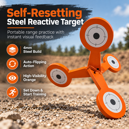 ✨4mm Steel Reactive Rolling Target – Self-Resetting Outdoor Practice Target