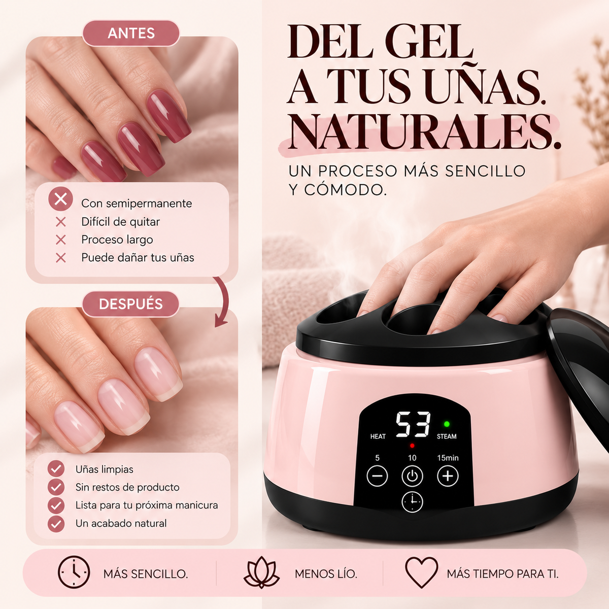 💅 Heated Vapor Gel Nail Remover – Easier At-Home Manicure Removal