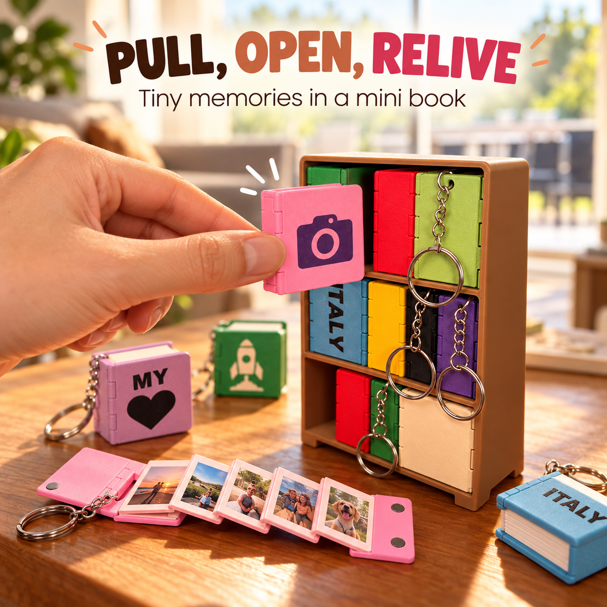 📖 Mini Photo Book Keychain – Keep Your Favorite Memories Close