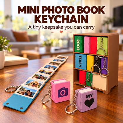 📖 Mini Photo Book Keychain – Keep Your Favorite Memories Close