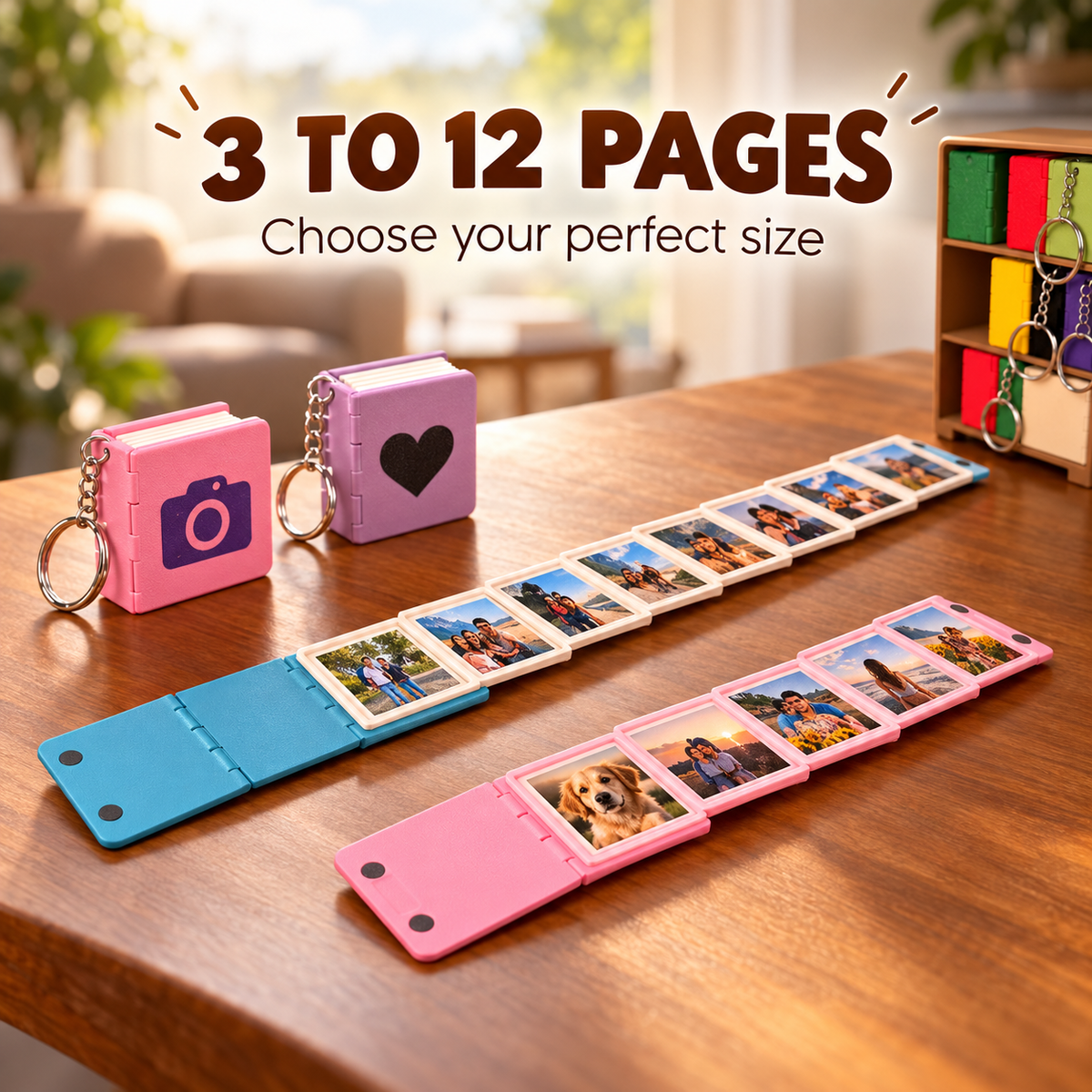 📖 Mini Photo Book Keychain – Keep Your Favorite Memories Close