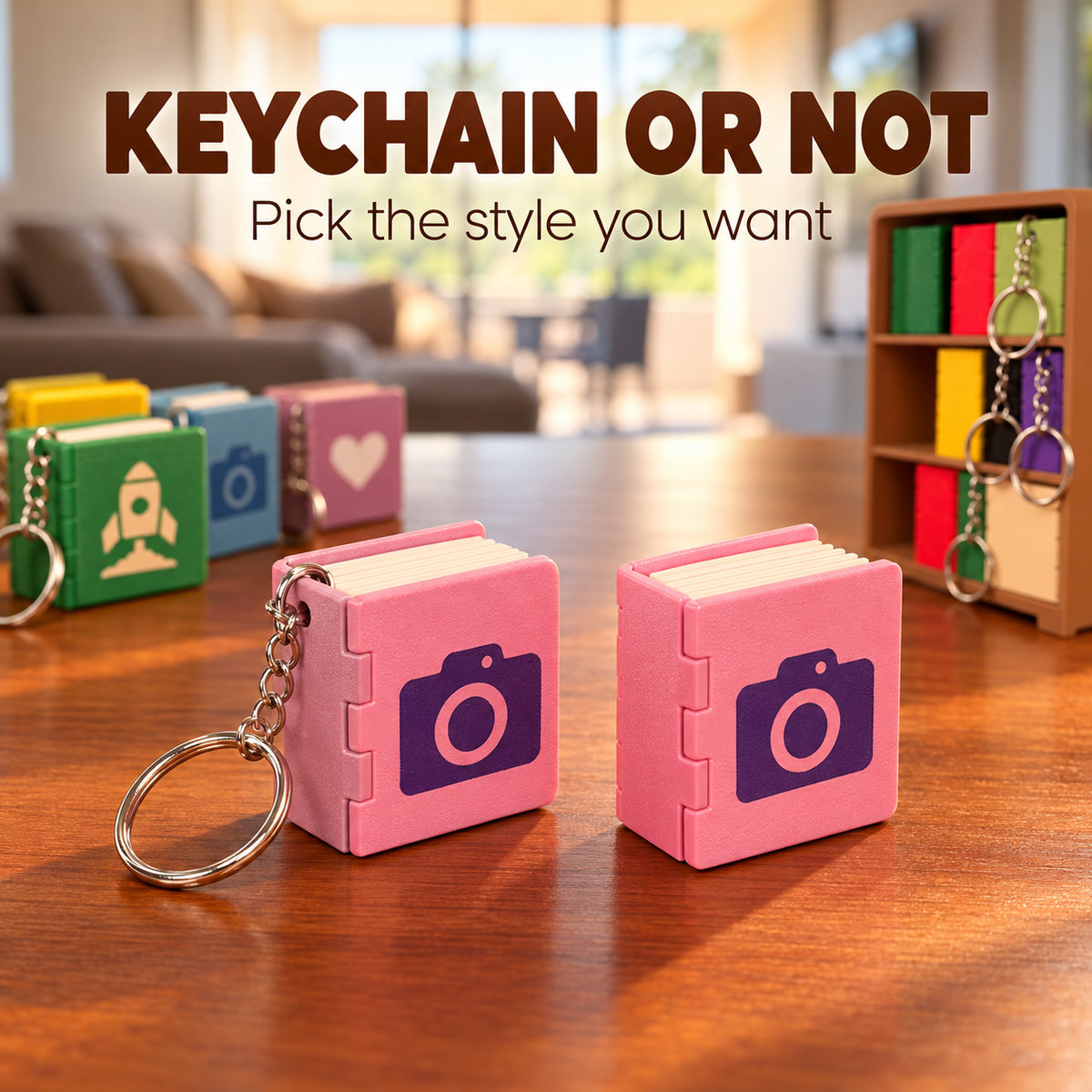 📖 Mini Photo Book Keychain – Keep Your Favorite Memories Close