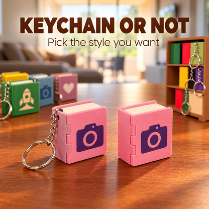 📖 Mini Photo Book Keychain – Keep Your Favorite Memories Close