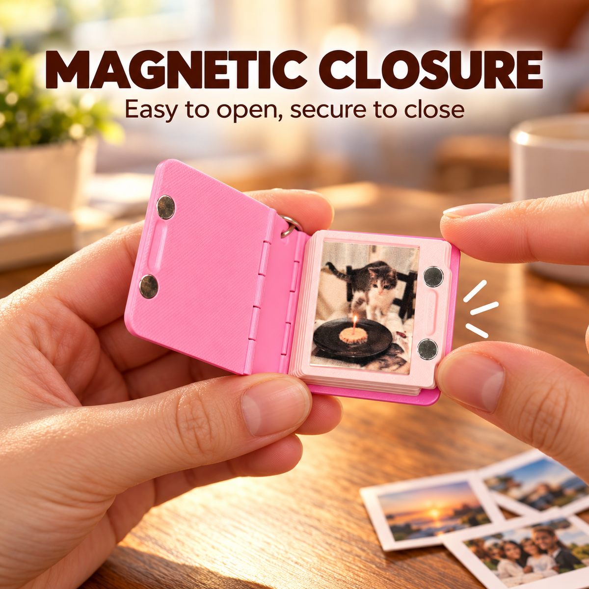 📖 Mini Photo Book Keychain – Keep Your Favorite Memories Close