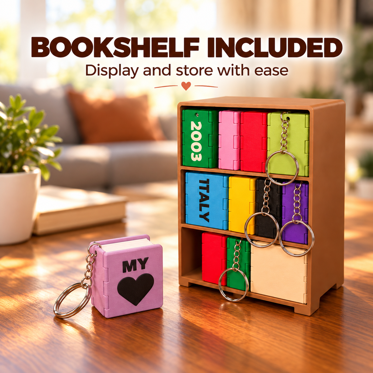📖 Mini Photo Book Keychain – Keep Your Favorite Memories Close