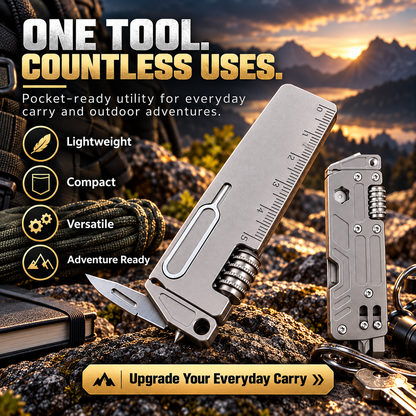 Titanium 10-in-1 Pocket Multi-Tool for Everyday Carry