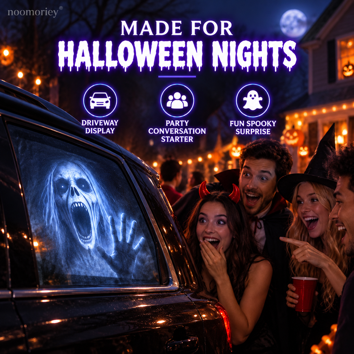 🎃 Halloween Window Projector ✨ 16 Spooky Films USB Powered Holiday Decor