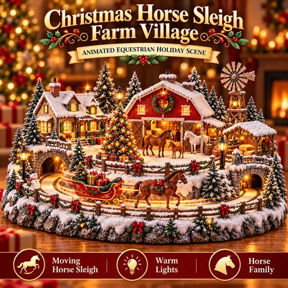 🐮 Animated Highland Cow Christmas Village | Lighted Farmhouse Holiday Décor
