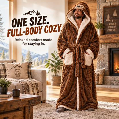 🦍 Bigfoot Heated Wearable Blanket Robe | 8 Heat Levels & Cozy Sherpa Lining